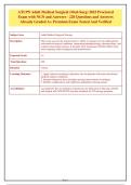 ATI PN Adult Medical Surgical &lpar;Med-Surg&rpar; 2023 Proctored&NewLine;Exam with NGN and Answers - 220 Questions and Answers