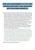USMC RISK MANAGEMENT PVT-LCPL POST&NewLine;CERTIFICATION SCRIPT 2026 QUESTIONS&NewLine;WITH SOLUTIONS GRADED A&plus;&NewLine;