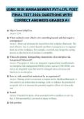USMC RISK MANAGEMENT PVT-LCPL POST&NewLine;FINAL TEST 2026 QUESTIONS WITH&NewLine;CORRECT ANSWERS GRADED A&plus;&NewLine;