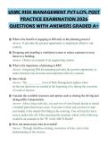 USMC RISK MANAGEMENT PVT-LCPL POST&NewLine;PRACTICE EXAMINATION 2026&NewLine;QUESTIONS WITH ANSWERS GRADED A&plus;&NewLine;