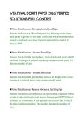 MTA FINAL SCRIPT PAPER 2026 VERIFIED&NewLine;SOLUTIONS FULL CONTENT