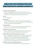 USMLE PRACTICE EXAMINATION 2026&NewLine;QUESTIONS WITH ANSWERS GRADED A&plus;&NewLine;