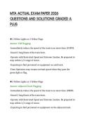 MTA ACTUAL EXAM PAPER 2026&NewLine;QUESTIONS AND SOLUTIONS GRADED A&NewLine;PLUS&NewLine;
