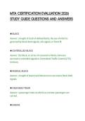 MTA CERTIFICATION EVALUATION 2026&NewLine;STUDY GUIDE QUESTIONS AND ANSWERS