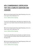 MTA COMPREHENSIVE CERTIFICATION&NewLine;TEST 2026 COMPLETE QUESTIONS AND&NewLine;ANSWERS