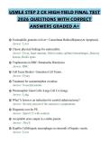 USMLE STEP 2 CK HIGH-YIELD FINAL TEST&NewLine;2026 QUESTIONS WITH CORRECT&NewLine;ANSWERS GRADED A&plus;
