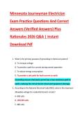 Minnesota Journeyman Electrician &NewLine;Exam Practice Questions And Correct &NewLine;Answers &lpar;Verified Answers&rpar; Plus &NewLine;Rationales 2026 Q&A &vert; Instant &NewLine;Download Pdf 