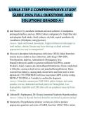 USMLE STEP 2 COMPREHENSIVE STUDY&NewLine;GUIDE 2026 FULL QUESTIONS AND&NewLine;SOLUTIONS GRADED A&plus;