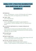 USMLE STEP 2 PRACTICE EXAMINATION&NewLine;2026 QUESTIONS WITH ANSWERS&NewLine;GRADED A&plus;&NewLine;