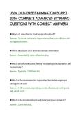 USPA D LICENSE EXAMINATION SCRIPT&NewLine;2026 COMPLETE ADVANCED SKYDIVING&NewLine;QUESTIONS WITH CORRECT ANSWERS&NewLine;