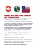 NURS 663 FINAL EXAM ACTUAL QUESTIONS AND ANSWERS SURE A&period;pdf