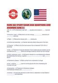 NURS 663 STUDY EXAM 2026 QUESTIONS AND ANSWERS SURE A&period;pdf
