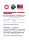 NURS 663 MAIN CORE 2026 QUESTIONS AND ANSWERS SURE A&period;pdf&NewLine;&NewLine;1&period; Document information