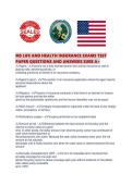 MS LIFE AND HEALTH INSURANCE EXAMS TEST PAPER QUESTIONS AND ANSWERS SURE A&period;pdf