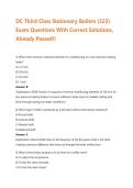 DC Third Class Stationary Boilers &lpar;323&rpar;&NewLine;Exam Questions With Correct Solutions&comma;&NewLine;Already Passed&excl;&excl;