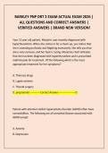 BARKLEY PNP DRT 2 EXAM ACTUAL EXAM 2026 &vert; ALL QUESTIONS AND CORRECT ANSWERS &vert; VERIFIED ANSWERS &vert; BRAND NEW VERSION&excl;