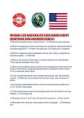 NEVADA LIFE AND HEALTH 2026 EXAMS SCRIPT QUESTIONS AND ANSWERS SURE A&period;pd