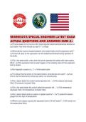 MINNESOTA SPECIAL ENGINEER LATEST EXAM ACTUAL QUESTIONS AND ANSWERS SURE A&period;pdf