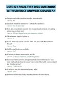 USPS 421 FINAL TEST 2026 QUESTIONS&NewLine;WITH CORRECT ANSWERS GRADED A&plus;&NewLine;