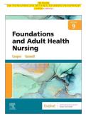 TEST BANK &NewLine;FOR  FOUNDATIONS AND ADULT HEALTH NURSING 9TH EDITION BY  &NewLine;COOPER GOSNELL