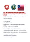 ONS ONCC CHEMOTHERAPY IMMUNOTHERAPY UPDATED FINAL EXAM QUESTIONS AND ANSWERS