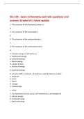Bio 103 - Exam 2 Chemistry and Cells questions and&NewLine;answers Graded A&plus;&vert; latest update&NewLine;1&period; The structure of the functional protein is&NewLine;B&period;&NewLine;2&period; The structure of the nucleotide is&NewLine;E&period;&NewLine;3&period; The structure of the polysaccharide is&NewLine;C&period;&NewLine;4&period; The structure of the mono