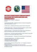 ONS ONCC CHEMOTHERAPY IMMUNOTHERAPY 2026 EXAMS TEST PAPER QUESTIONS AND ANSWERS SURE A&period;pdf&NewLine;&NewLine;