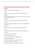 Bio Review questions and answers Graded A&plus;&vert; latest&NewLine;update&NewLine;This process results in 2 identical daughter cells&NewLine;Mitosis&NewLine;during this stage of mitosis&comma; chromosomes line up in the center of the cell&NewLine;Metaphase&NewLine;This phase of the cell cycle is where the cell