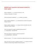 BIO103 Exam 2 questions and answers Graded A&plus;&vert;&NewLine;latest update&NewLine;What is metabolism&quest; - Chemical reactions in a cell&NewLine;Building&comma; breaking down of complex&NewLine;What are the types of metabolism&quest; - anabolic and catabolic&NewLine;What is anabolic metabolism&quest; - small molecul