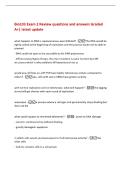 Bio103 Exam 2 Review questions and answers Graded&NewLine;A&plus;&vert; latest update&NewLine;what happens to DNA is topoisomerase was inhibited&quest; -The DNA would be&NewLine;tightly coiled at the beginning of replication and the process would not be able to&NewLine;proceed&NewLine;- DNA could not open