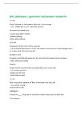 BIO 1108 exam 1 questions and answers Graded A&plus;&NewLine;viruses&NewLine;doesn't belong to any kingdom because it is non-living&NewLine;->non-cellular because its a parasitic particle&NewLine;structure of a naked virus&NewLine;-nucleic acid &lpar;DNA or RNA&rpar;&NewLine;-protein coating&NewLine;-extra o