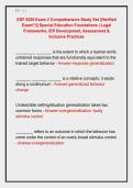 EDF 6226 Exam 2 Comprehensive Study Set &vert;&vert;Verified &NewLine;Exam&excl;&excl;&excl;&vert;&vert; Special Education Foundations &vert; Legal &NewLine;Frameworks&comma; IEP Development&comma; Assessment & &NewLine;Inclusive Practices