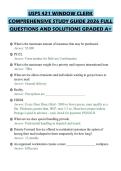 USPS 421 WINDOW CLERK&NewLine;COMPREHENSIVE STUDY GUIDE 2026 FULL&NewLine;QUESTIONS AND SOLUTIONS GRADED A&plus;&NewLine;