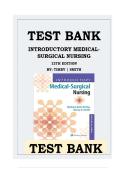 Test Bank for Introductory Medical-Surgical Nursing 12th Edition by Timby Smith&comma; All Chapters 1-72 Covered&comma; A&plus; guide&period;&NewLine;