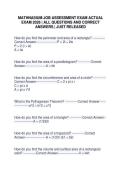 MATHNASIUM JOB ASSESSMENT EXAM ACTUAL EXAM 2026 &vert; ALL QUESTIONS AND CORRECT ANSWERS &vert; JUST RELEASED