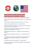 CLTM ACTUAL EXAM 2026 UPDATED QUESTIONS AND ANSWERS SURE A&period;pdf