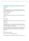 Bio 1108 Exam 4 Diabetes pt 1 questions and answers&NewLine;Graded A&plus;&NewLine;Diabetes&NewLine;the body's ability&sol;inability to produce or respond to the hormone insulin is&NewLine;impaired&comma; resulting in abnormal metabolism of carbohydrates and elevated levels&NewLine;of glucose in t