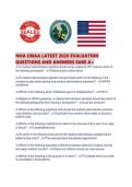 NHA CMAA LATEST 2026 EVALUATION QUESTIONS AND ANSWERS SURE A&period;pdf
