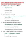 Spatial Analysis Exam 1 Comprehensive Review 2026 &vert; High-Yield Study Guide & Practice Concepts