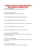 CLEMSON CHEM 1010 EXAM 3 QUESTIONS &NewLine;WITH CORRECT ANSWERS 2026