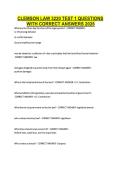 CLEMSON LAW 3220 TEST 1 QUESTIONS &NewLine;WITH CORRECT ANSWERS 2026 