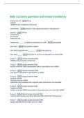 BIOL 112 Exam questions and answers Graded A&plus;