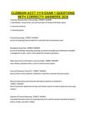 CLEMSON ACCT 3110 EXAM 1 QUESTIONS &NewLine;WITH CORRECTV ANSWERS 2026