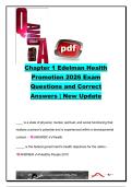 Edelman Health Promotion Chapter 1 &lpar;26 Exam Questions&rpar; &ndash; Healthy People&comma; Prevention Levels&comma; Health Models & Nursing Roles &vert; Nursing Health Promotion 2026