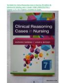 Test Bank - Clinical Reasoning Cases in Nursing&comma; 7th Edition &lpar;Harding&comma; 2020&rpar;&comma; Chapter 1-15 &vert; All Chapters 