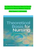 TEST BANK FOR THEORETICAL BASIS FOR NURSING 6TH EDITION BY MELANIE MCEWEN AND EVELYN M&period; WILLS &vert; COMPLETE CHAPTERS 1&ndash;23 &vert; QUESTIONS WITH ANSWERS AND RATIONALES