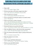 USPS PRACTICE EXAMINATION 2026&NewLine;QUESTIONS WITH ANSWERS GRADED A&plus;