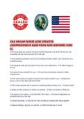 CNA NNAAP NURSE AIDE UPDATED COMPREHENSIVE QUESTIONS AND ANSWERS