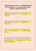PROGRESSION&colon; FIELD TECH IV - V CONVENTIONAL EXAM ACTUAL EXAM 2026 &vert; ALL QUESTIONS AND CORRECT ANSWERS &vert; BRAND NEW VERSION&excl;
