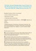 NUR 5461 Advanced Pathophysiology Exam 2 Practice Test with 250 Questions and Correct Answers&sol; NUR 5461 Exam 2 Prep Latest 2026-2027 William Paterson University- NJ